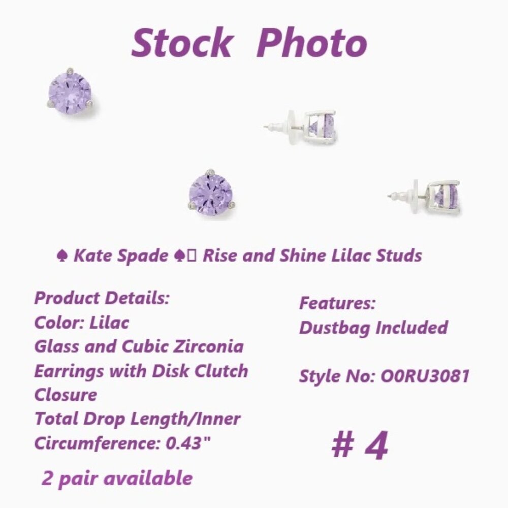 Kate Spade ♠️Rise & Shine Studs Bundle of 3 - Picture 6 of 12